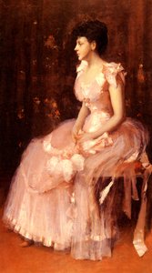 Portrait of a Lady in Pink by William Merritt Chase